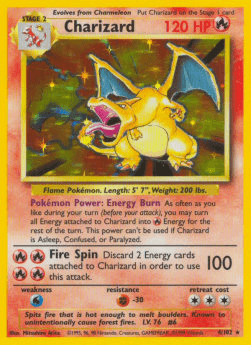 Charizard trading card